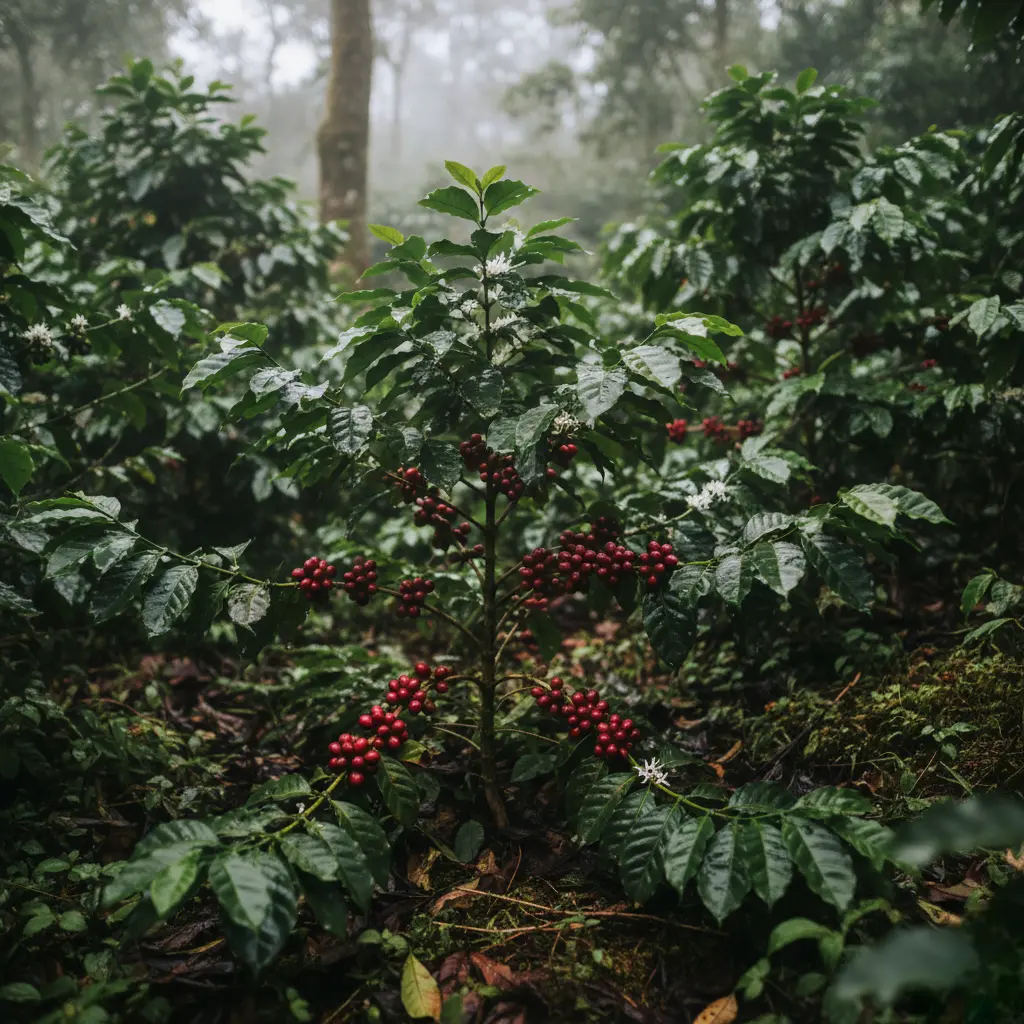 Coffee plants in Yirgacheffe, Ethiopia
